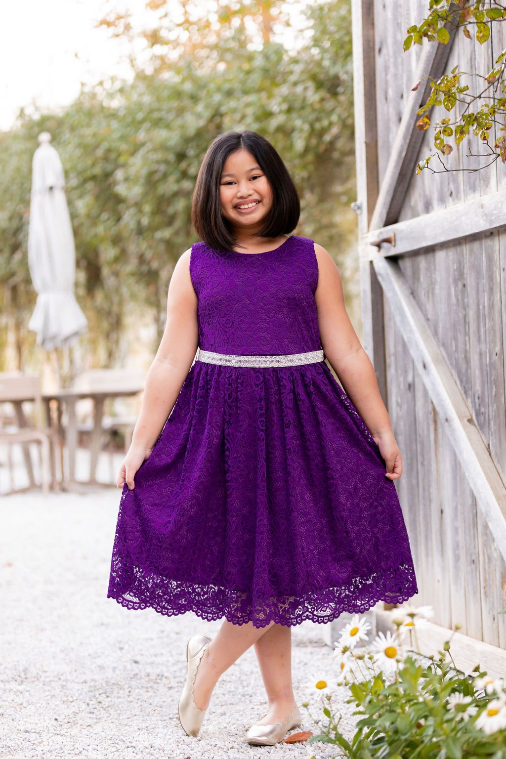 girls purple dress